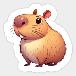 Cute Capybara Illustration Sticker